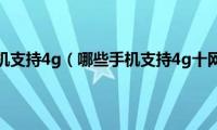 哪些手机支持4g（哪些手机支持4g十网络）