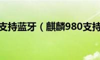 麒麟980支持蓝牙（麒麟980支持5g吗）