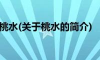 桃水(关于桃水的简介)