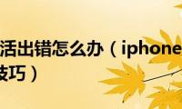 iphone激活出错怎么办（iphone激活出错如何解决的技巧）