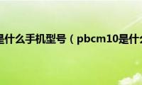 pbcm10是什么手机型号（pbcm10是什么手机）