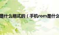 手机rom是什么格式的（手机rom是什么意思）