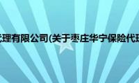 枣庄华宁保险代理有限公司(关于枣庄华宁保险代理有限公司的简介)