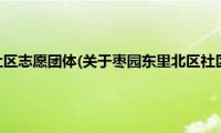 枣园东里北区社区志愿团体(关于枣园东里北区社区志愿团体的简介)