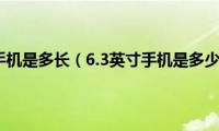 6.3英寸手机是多长（6.3英寸手机是多少厘米）