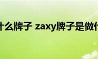 zaxy是什么牌子(zaxy牌子是做什么的)