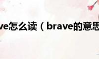 brave怎么读（brave的意思）