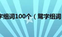 鸳字组词100个（鸳字组词）