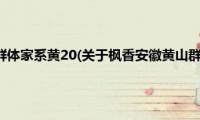 枫香安徽黄山群体家系黄20(关于枫香安徽黄山群体家系黄20的简介)