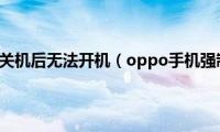 oppo手机强制关机后无法开机（oppo手机强制关机方法）