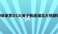 枫香湖北大悟群体家系D13(关于枫香湖北大悟群体家系D13的简介)