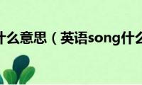 song是什么意思（英语song什么意思）