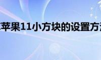 分享苹果11小方块的设置方法