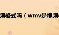 wmv是视频格式吗（wmv是视频格式吗）