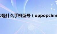 oppopchm10是什么手机型号（oppopchm10是什么手机）