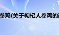 枸杞人参鸡(关于枸杞人参鸡的简介)