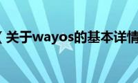 wayos（关于wayos的基本详情介绍）