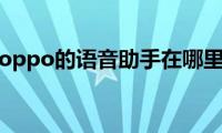 来看看oppo的语音助手在哪里打开