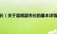 昆明副市长（关于昆明副市长的基本详情介绍）