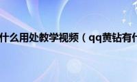 qq黄钻有什么用处教学视频（qq黄钻有什么用）