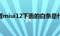 来看看miui12下面的白条是什么