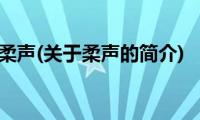 柔声(关于柔声的简介)