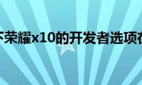 了解一下荣耀x10的开发者选项在哪里