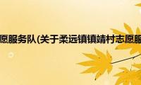 柔远镇镇靖村志愿服务队(关于柔远镇镇靖村志愿服务队的简介)