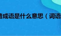 瞑目蹲身着成语是什么意思（词语瞑目蹲身什么意思）