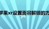 分享苹果xr设置面容解锁的方法