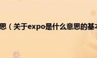 expo是什么意思（关于expo是什么意思的基本详情介绍）