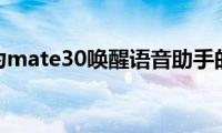 分享华为mate30唤醒语音助手的方法