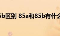 85a和85b区别(85a和85b有什么不同)