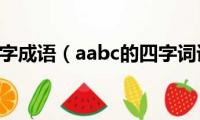 aabc的四字成语（aabc的四字词语都有哪些）