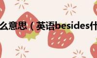 besides什么意思（英语besides什么意思）