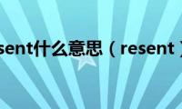 resent什么意思（resent）