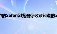 苹果手机中的Safari浏览器你必须知道的5个技巧