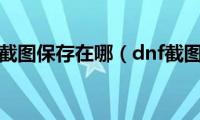 dnf截图保存在哪（dnf截图）