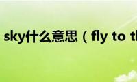 fly(to the sky什么意思（fly to the sky）)