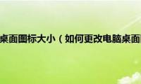 怎么修改电脑桌面图标大小（如何更改电脑桌面图标大小）