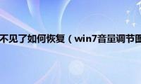 win7音量图标不见了如何恢复（win7音量调节图标不见怎么找回）