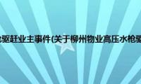 柳州物业高压水枪驱赶业主事件(关于柳州物业高压水枪驱赶业主事件的简介)