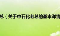 中石化老总（关于中石化老总的基本详情介绍）