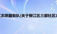 柳江区三都社区志愿服务队(关于柳江区三都社区志愿服务队的简介)