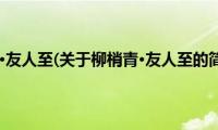 柳梢青·友人至(关于柳梢青·友人至的简介)