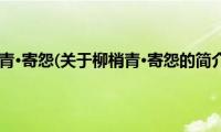 柳梢青·寄怨(关于柳梢青·寄怨的简介)