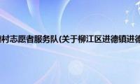 柳江区进德镇进德村志愿者服务队(关于柳江区进德镇进德村志愿者服务队的简介)