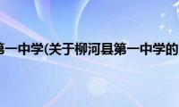 柳河县第一中学(关于柳河县第一中学的简介)