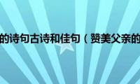 赞美父亲的诗句古诗和佳句（赞美父亲的诗句）