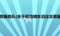 柴沟镇东泊庄志愿服务队(关于柴沟镇东泊庄志愿服务队的简介)